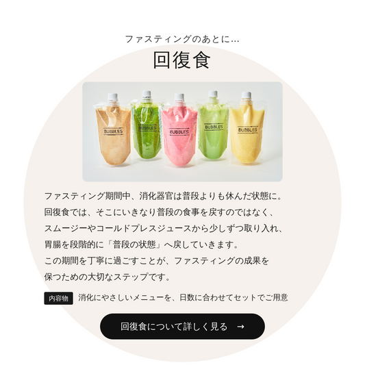 JUICE CLEANSE PROGRAM　-回復食SET-